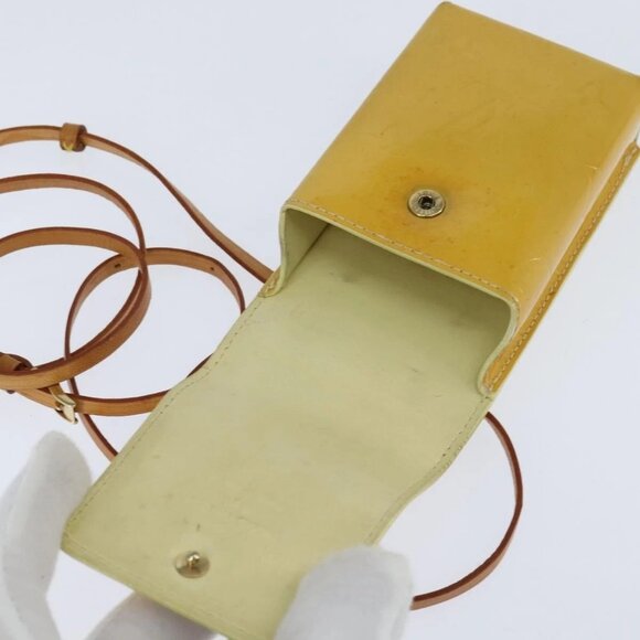 LOUIS VUITTON Monogram Vernis Walker Wallet Lime Yellow LV Auth BA6985 - Picture 9 of 16